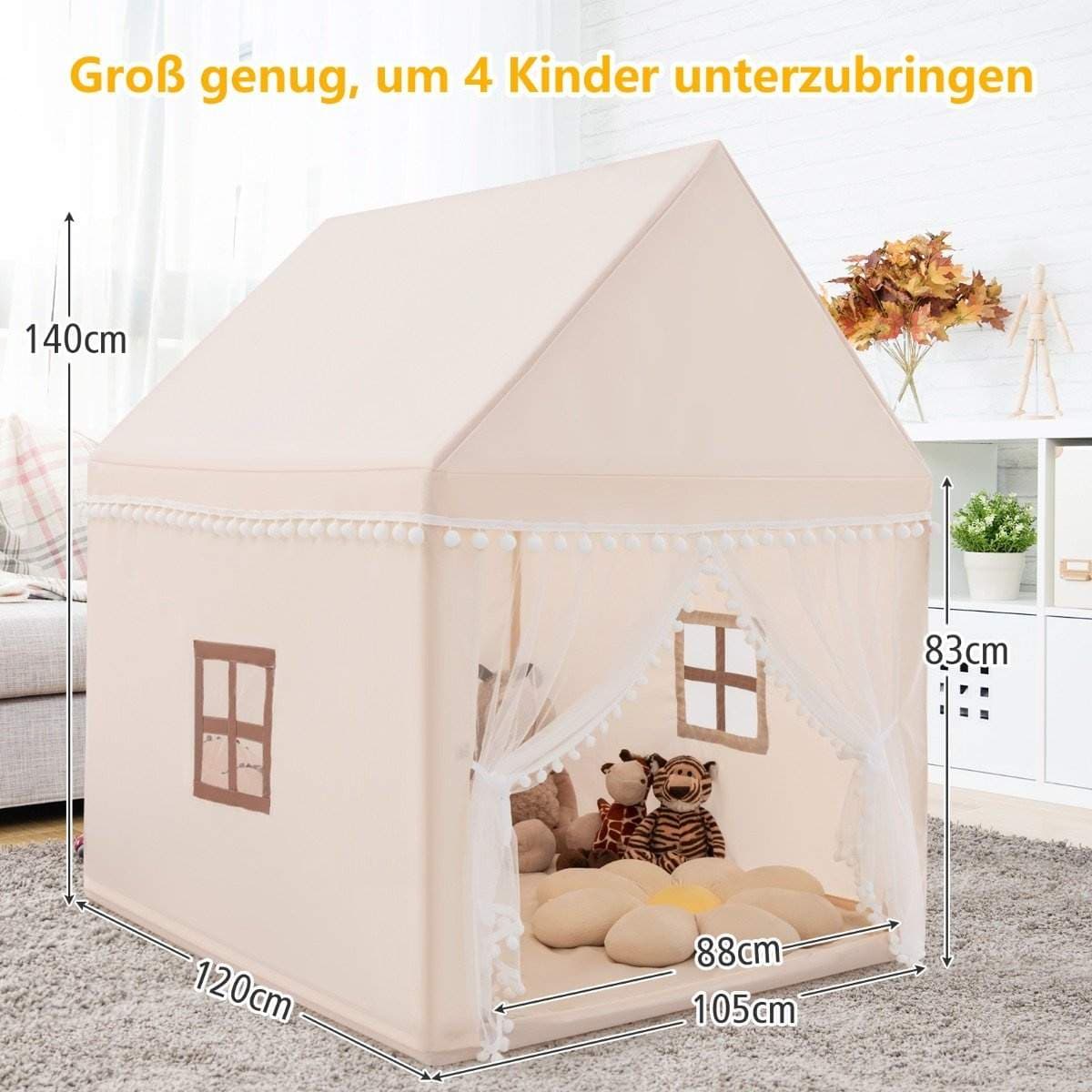 Lekehustelt for barn – solid treramme, koselig plass view 2