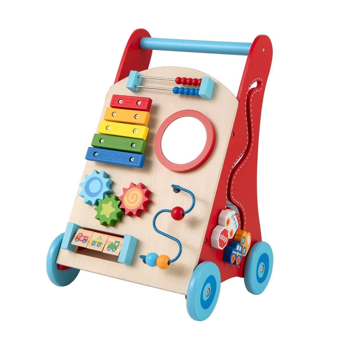 Baby Walker i tre med aktiviteter og oppbevaring