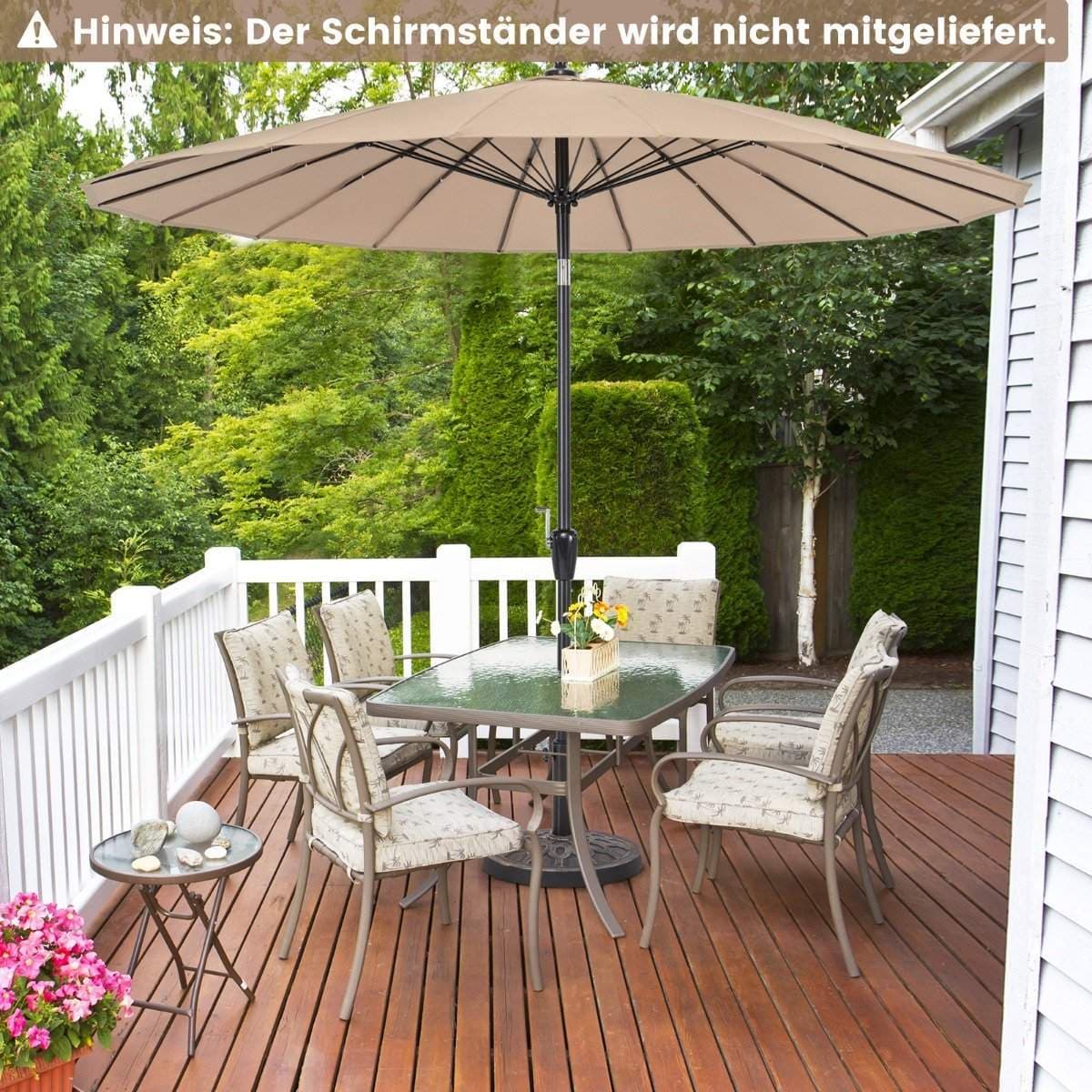 Uteterrasseparaply – 265 cm, UV 50+, justerbar tilt view 2