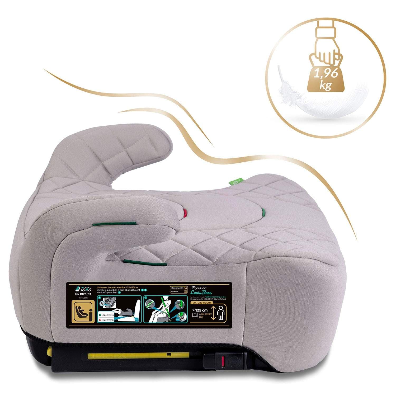 Bilbeltestol, Isofix 22-36 kg, komfortabelt design view 2