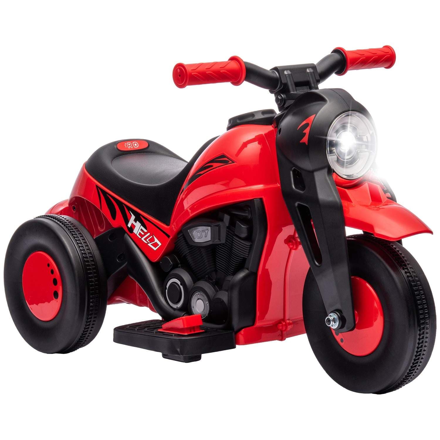 Elmotorsykkel for barn, 6V, musikk og bobler, 2–5 år