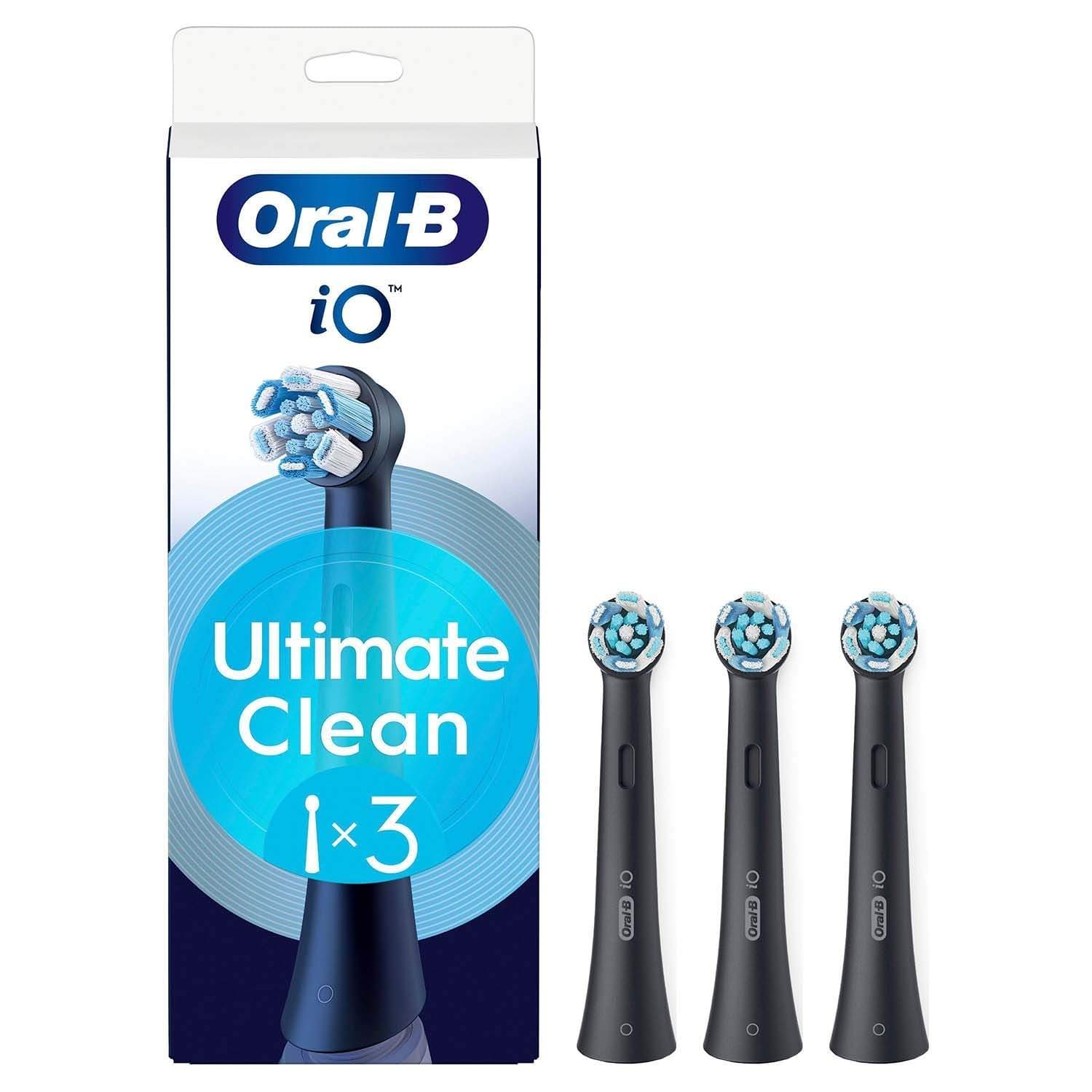Tannbørstehoder, Ultimate Clean, svarte, 3-pakning