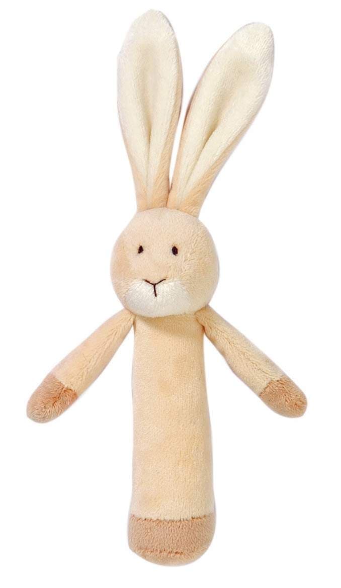 Babys første myke kaninrangle, lett grep, 15 cm