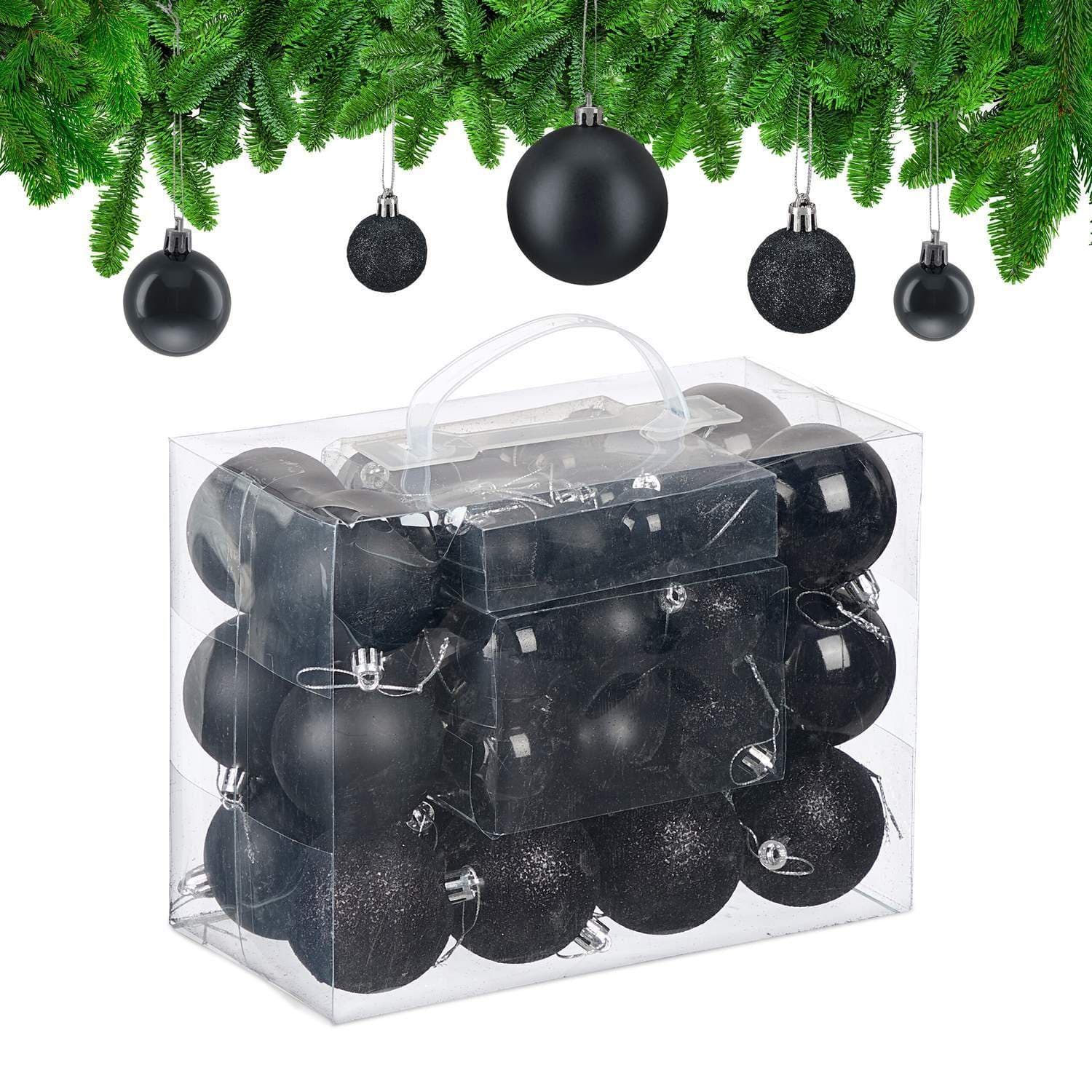 Dekorative juletrekugler i plast, 50 stk