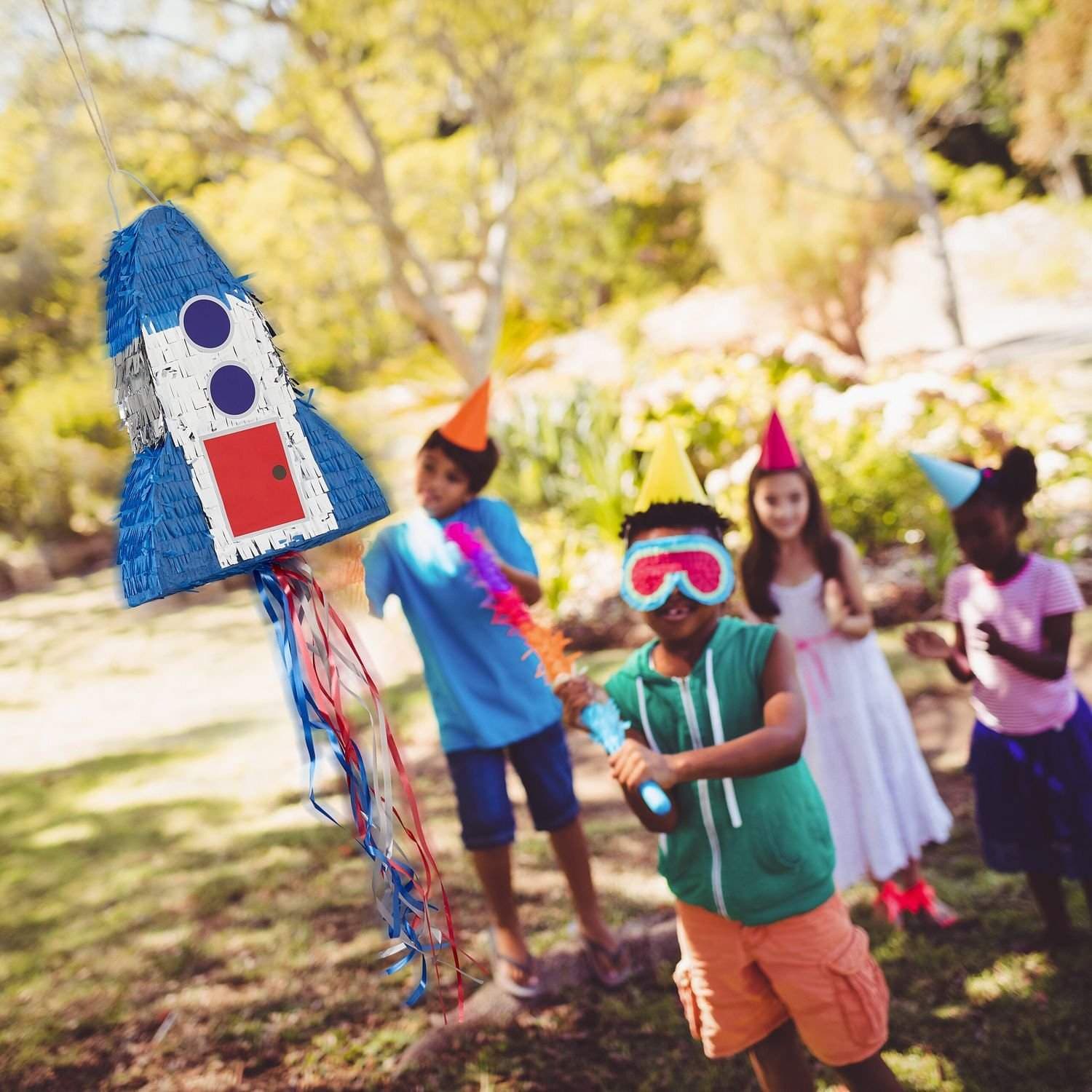 Rocket Pinata for barn – Morsom festdekorasjon view 2