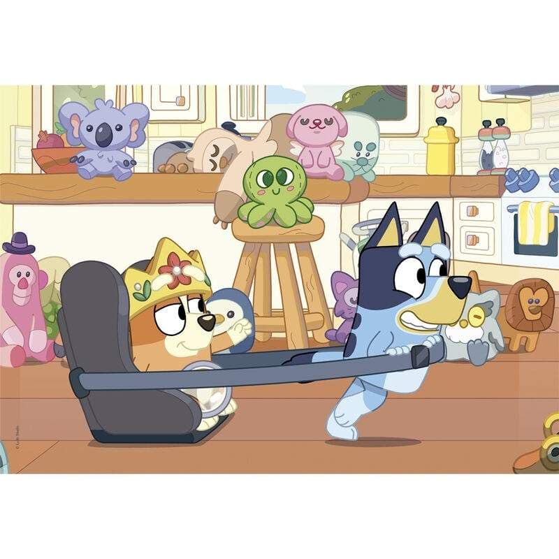 Bluey Puzzle 2-pack, 60 brikker hver, moro for barn view 2