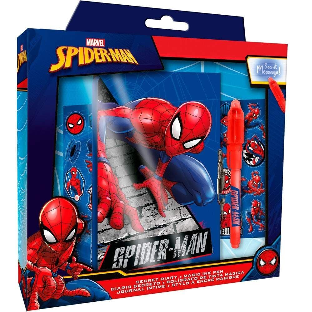 Spiderman-dagbok med magisk penn for barn