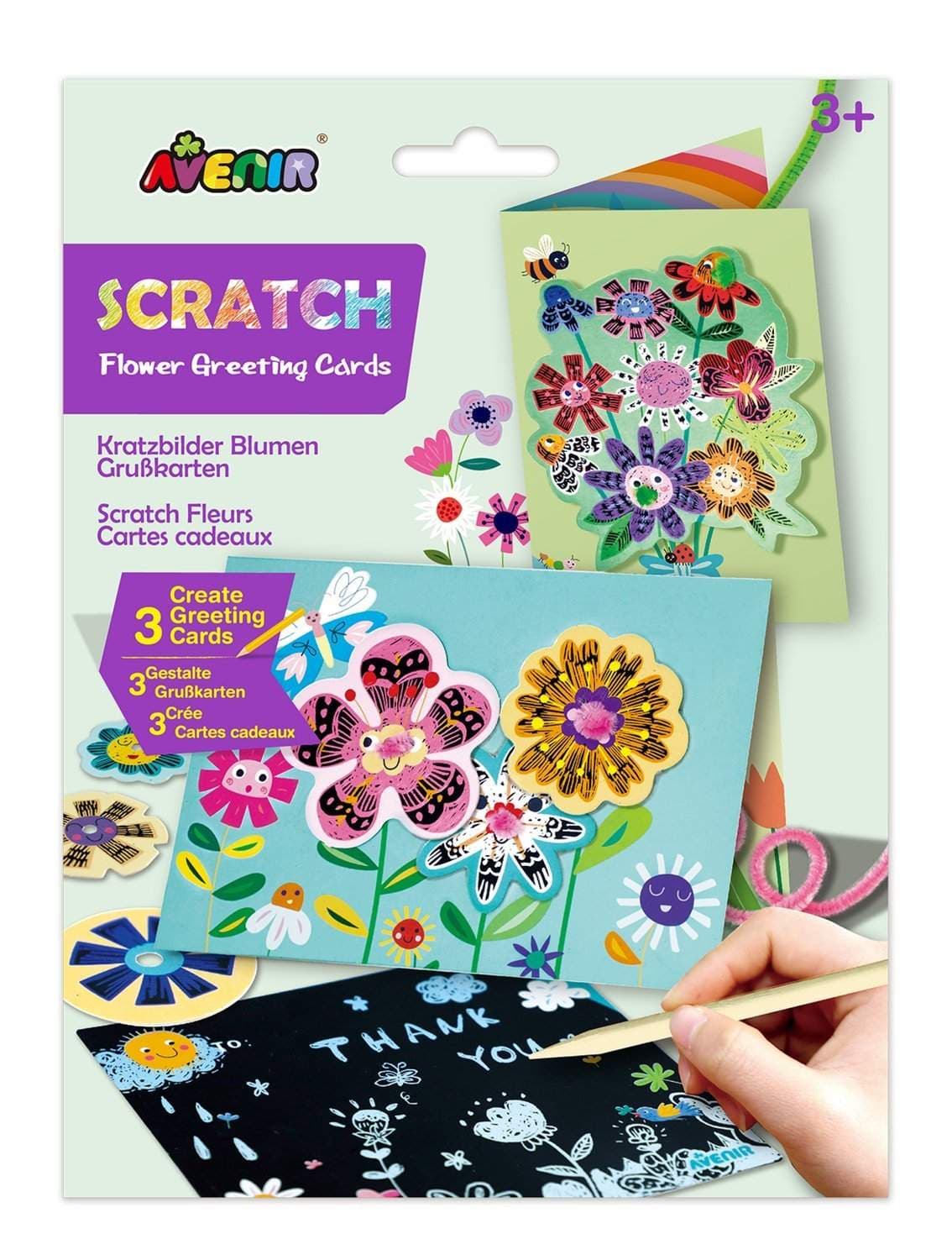 Skrapekort med blomsterdesign