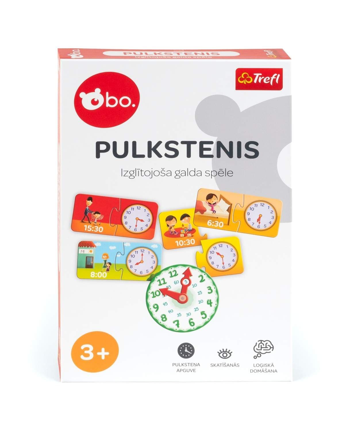 Bo. Pedagogisk brettspill "Clock" (på latvisk)