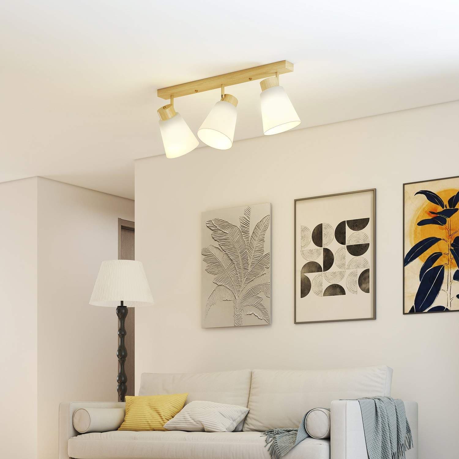 LED-taklampe 40W – justerbare hoder, trefinish view 2