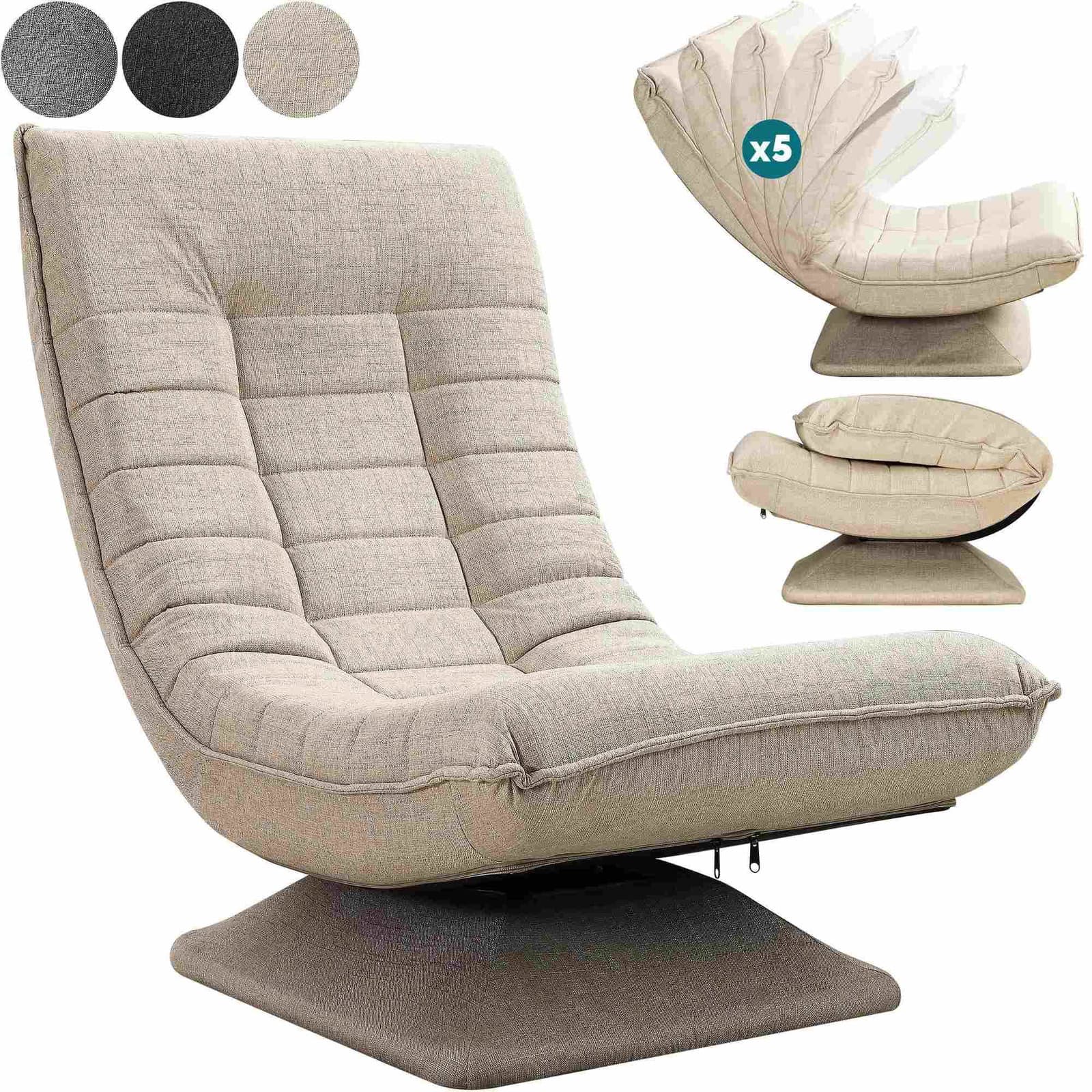 Relax Chair Aberdeen kremfarget stoff view 2