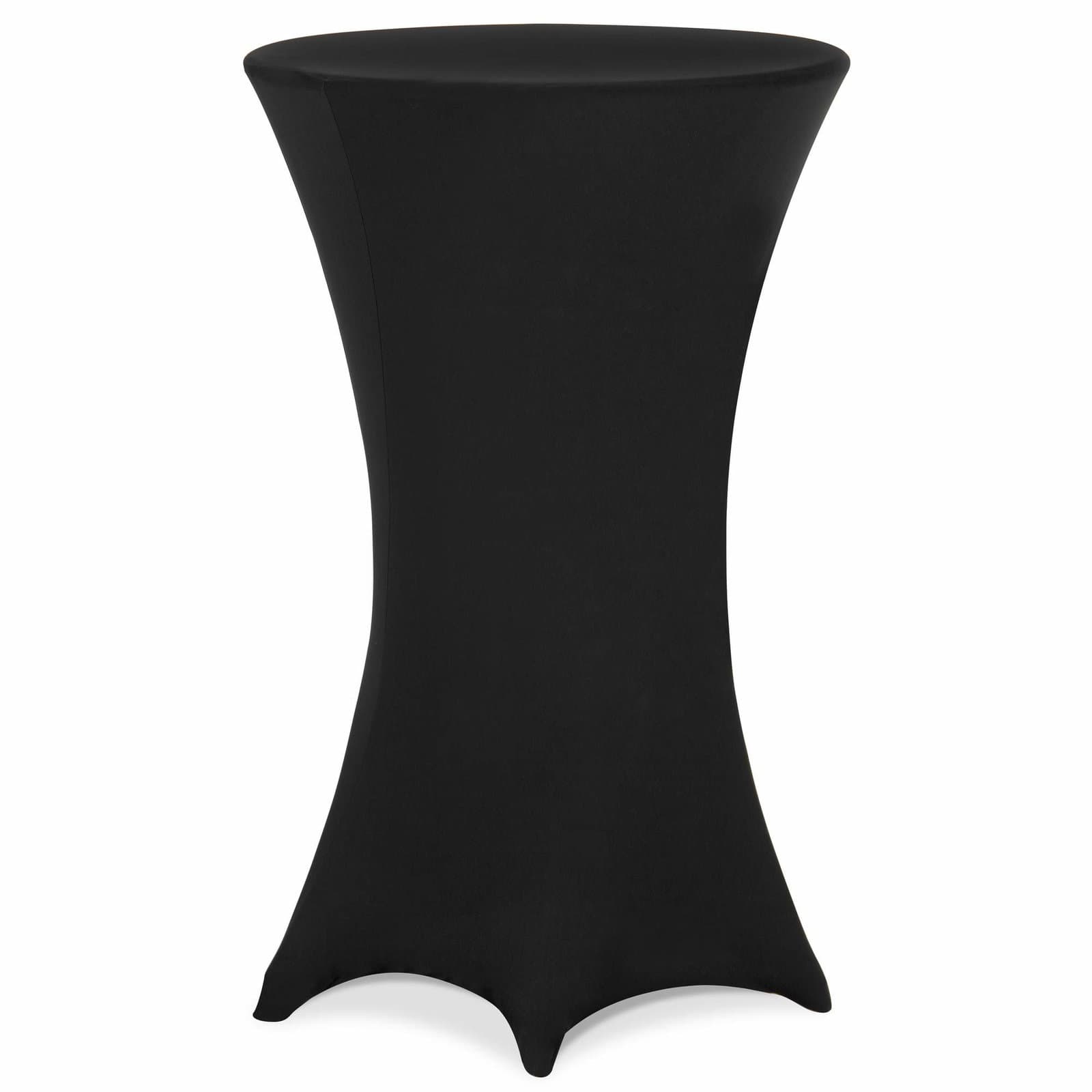 Svart cocktailbordtrekk, 60 cm, krøllebestandig