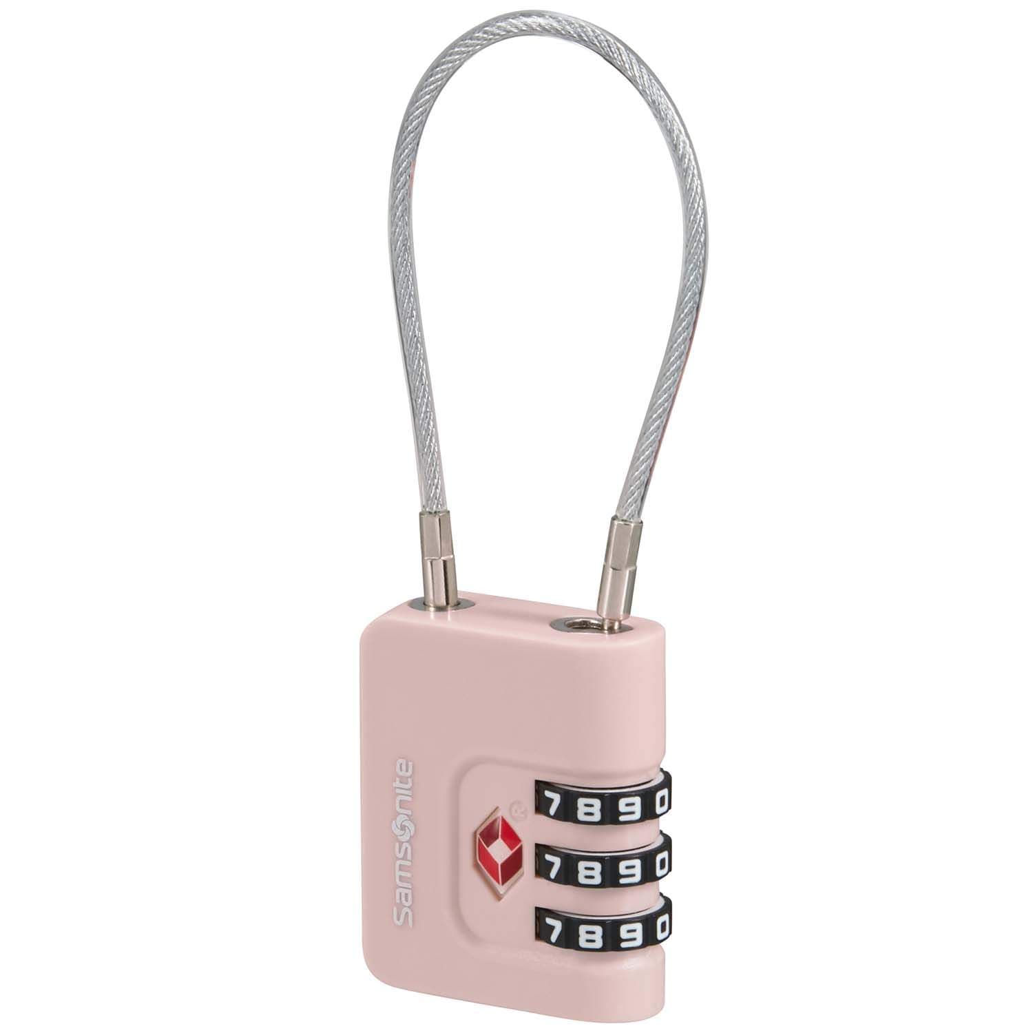 TSA-kabellås 3-sifret rosa