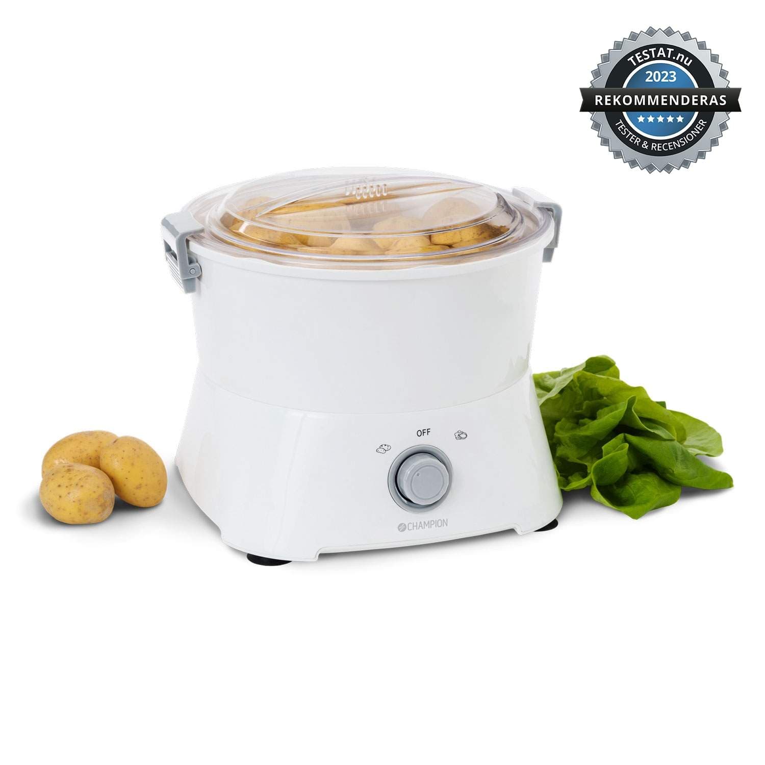 Potetskreller 1 kg med salatslynge, hvit