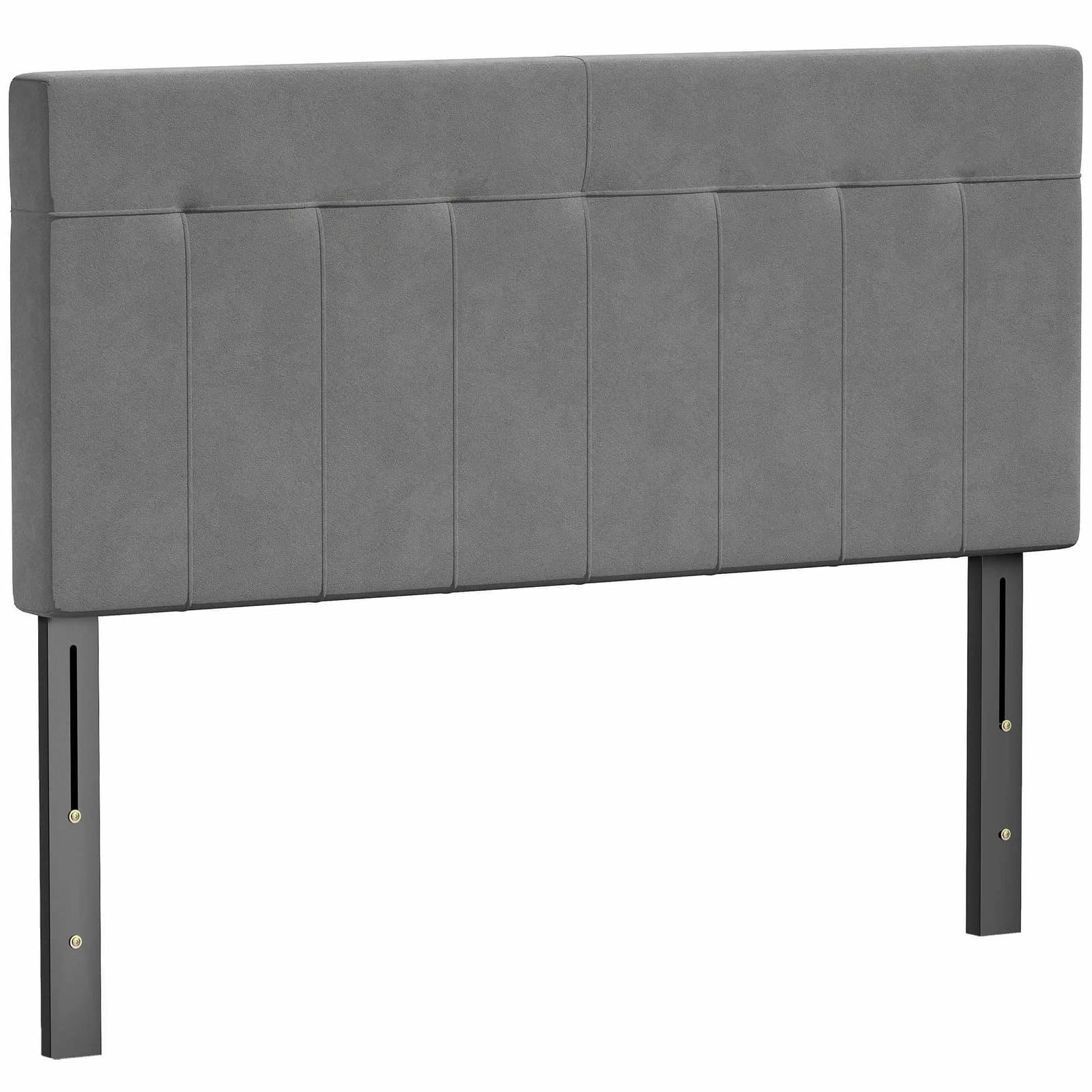 Justerbar hodegavl i fløyel – 3 høyder, grå, 140 cm
