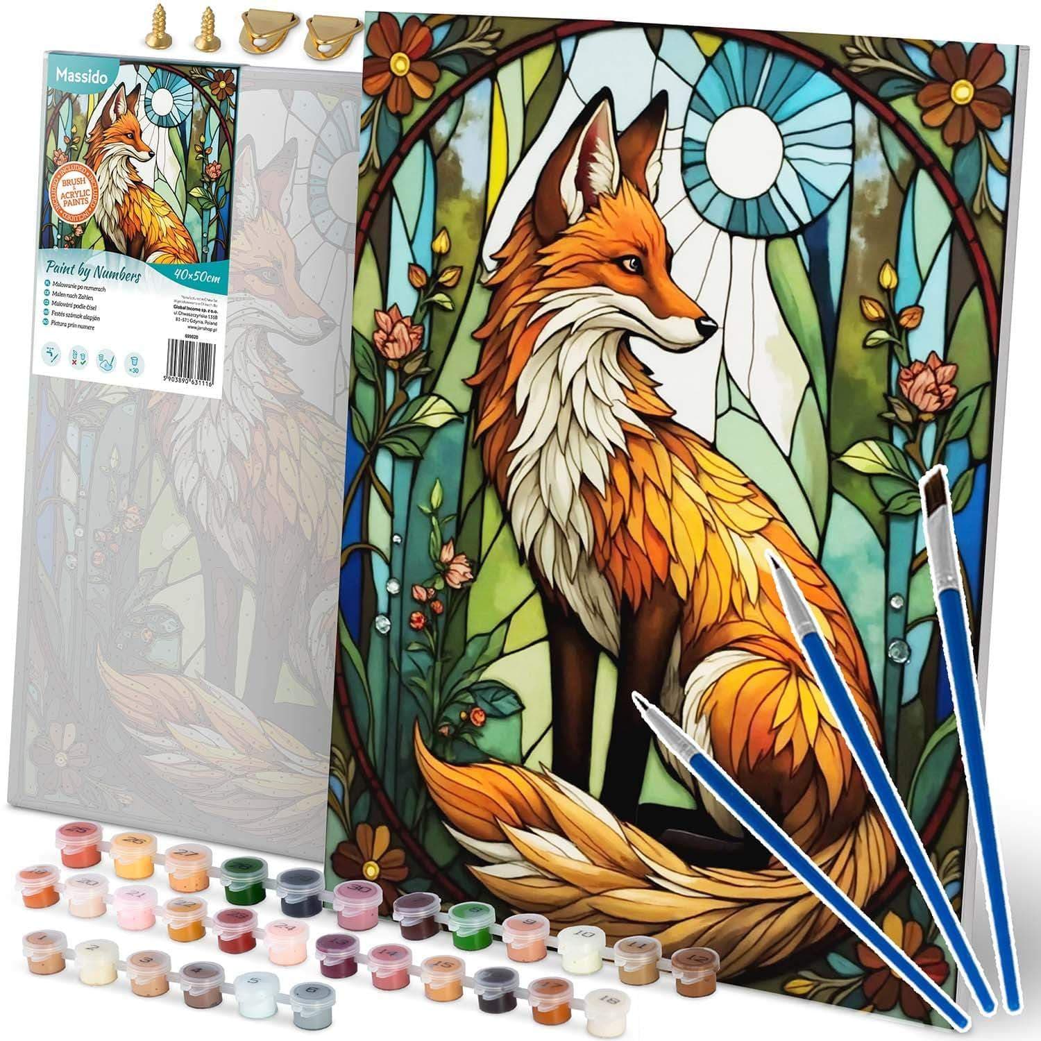 Malesett etter tall – Fox Design, 40x50 cm lerret