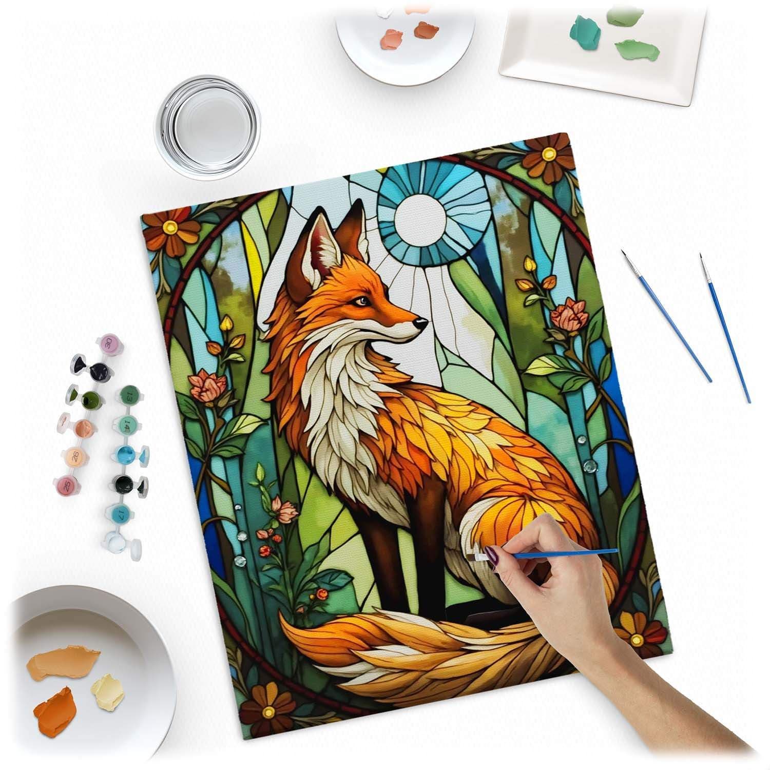 Malesett etter tall – Fox Design, 40x50 cm lerret view 2