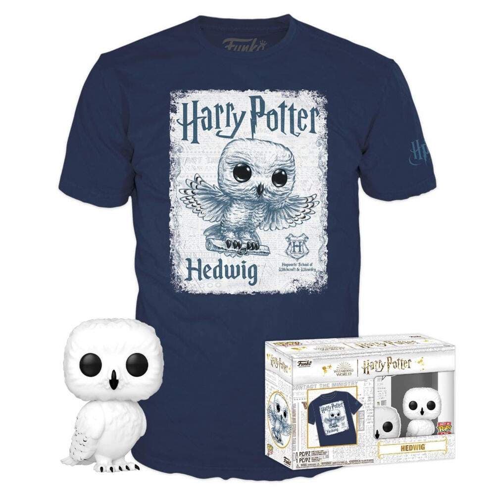 Sett figur POP & T-skjorte Harry Potter Hedwig