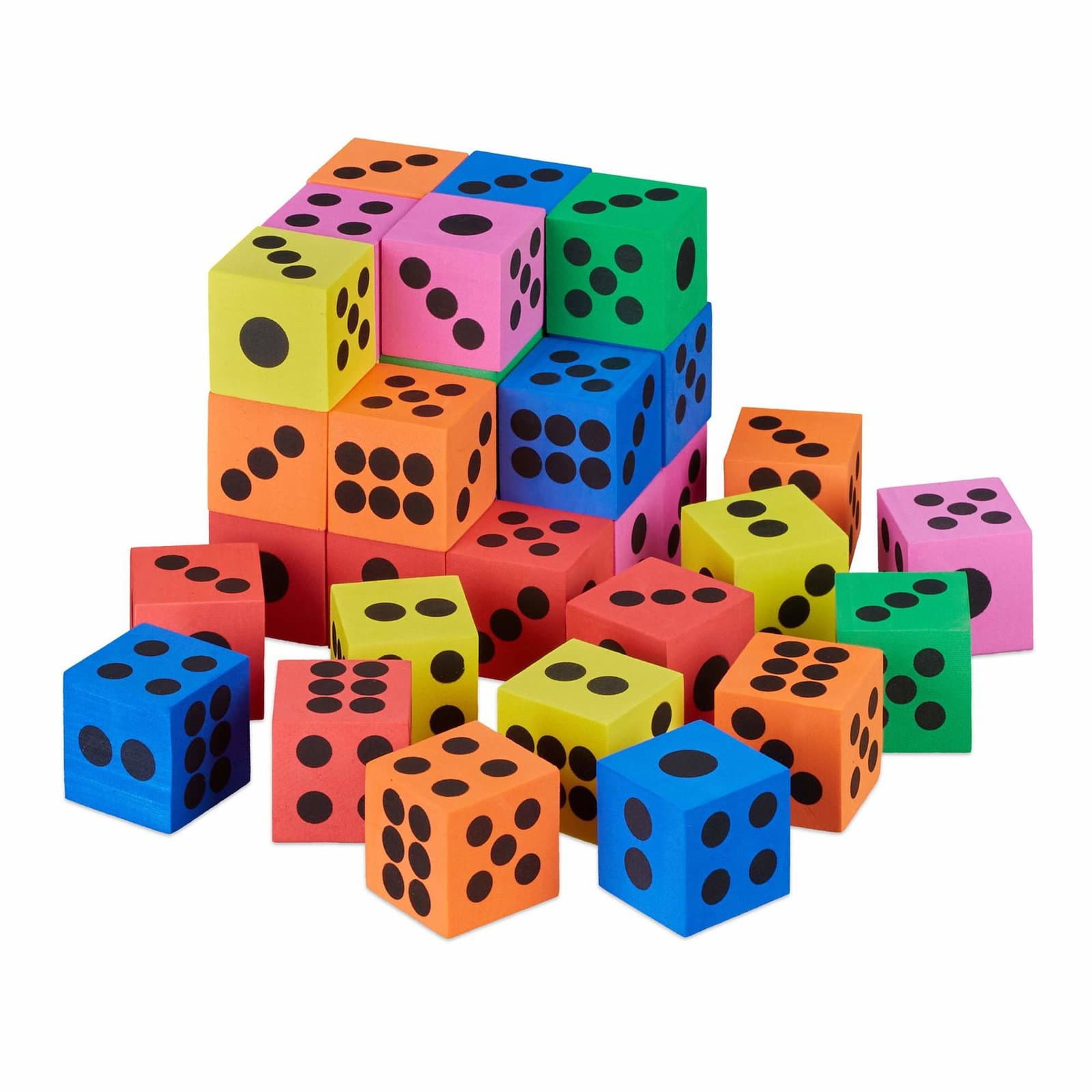 Skumterninger i et sett med 36