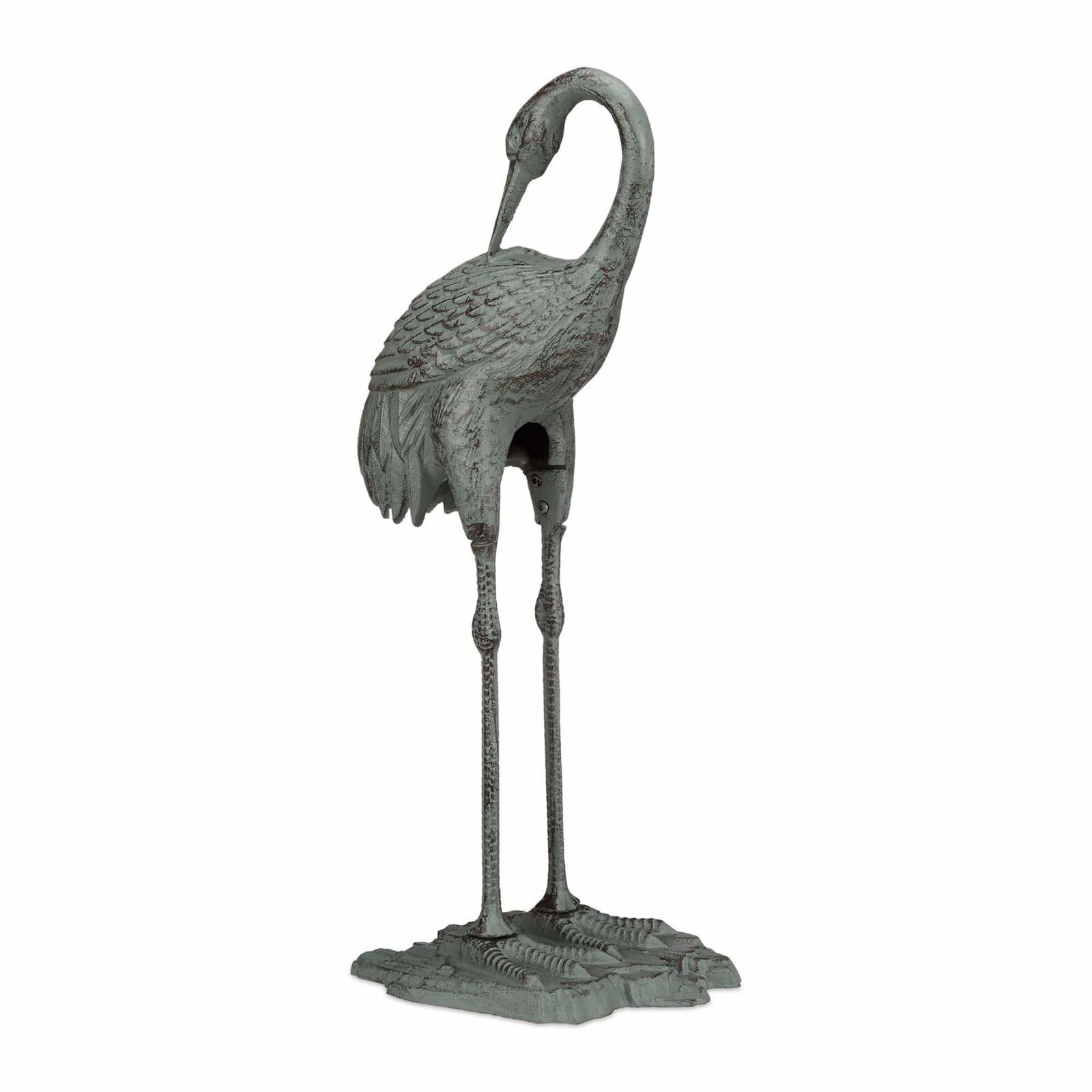Dekorativ kranstatue i støpejern