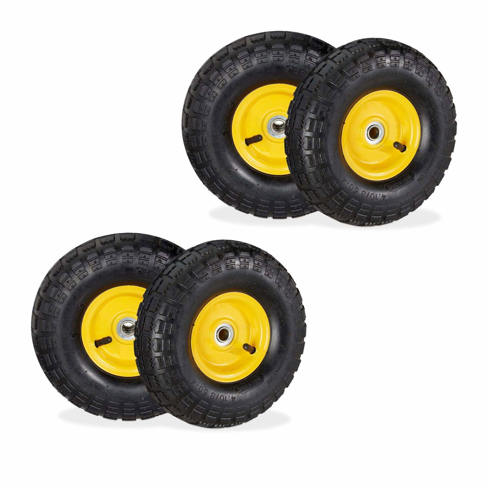 Bag truck hjulsett med 4 stålfelger