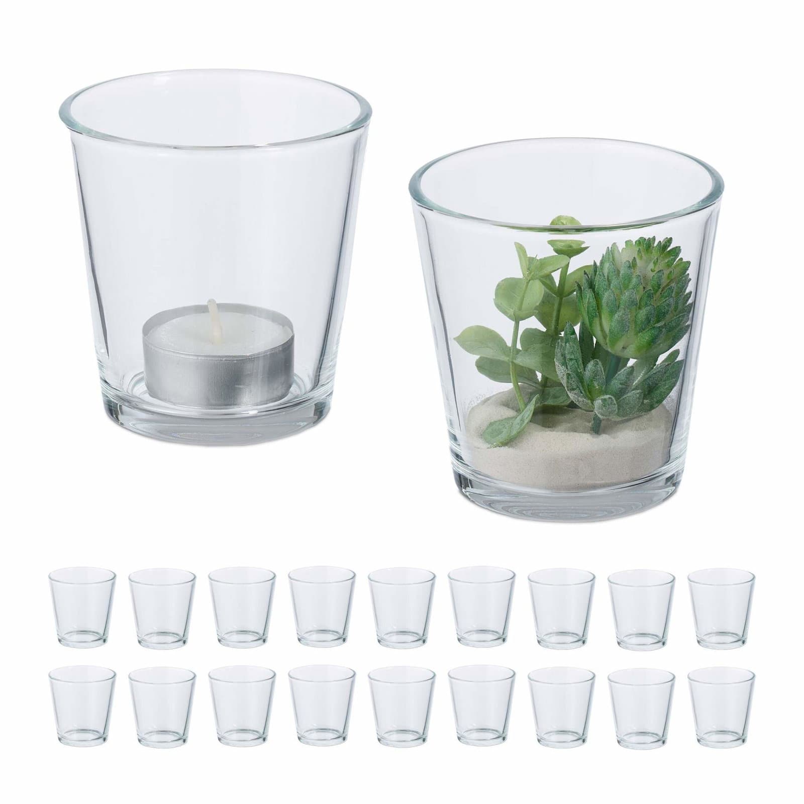 Varmelys glass sett med 20 stk