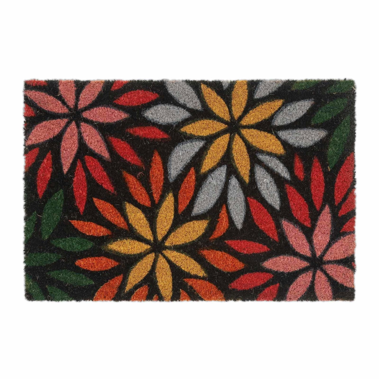 Dørmatte kokosfiberblomster