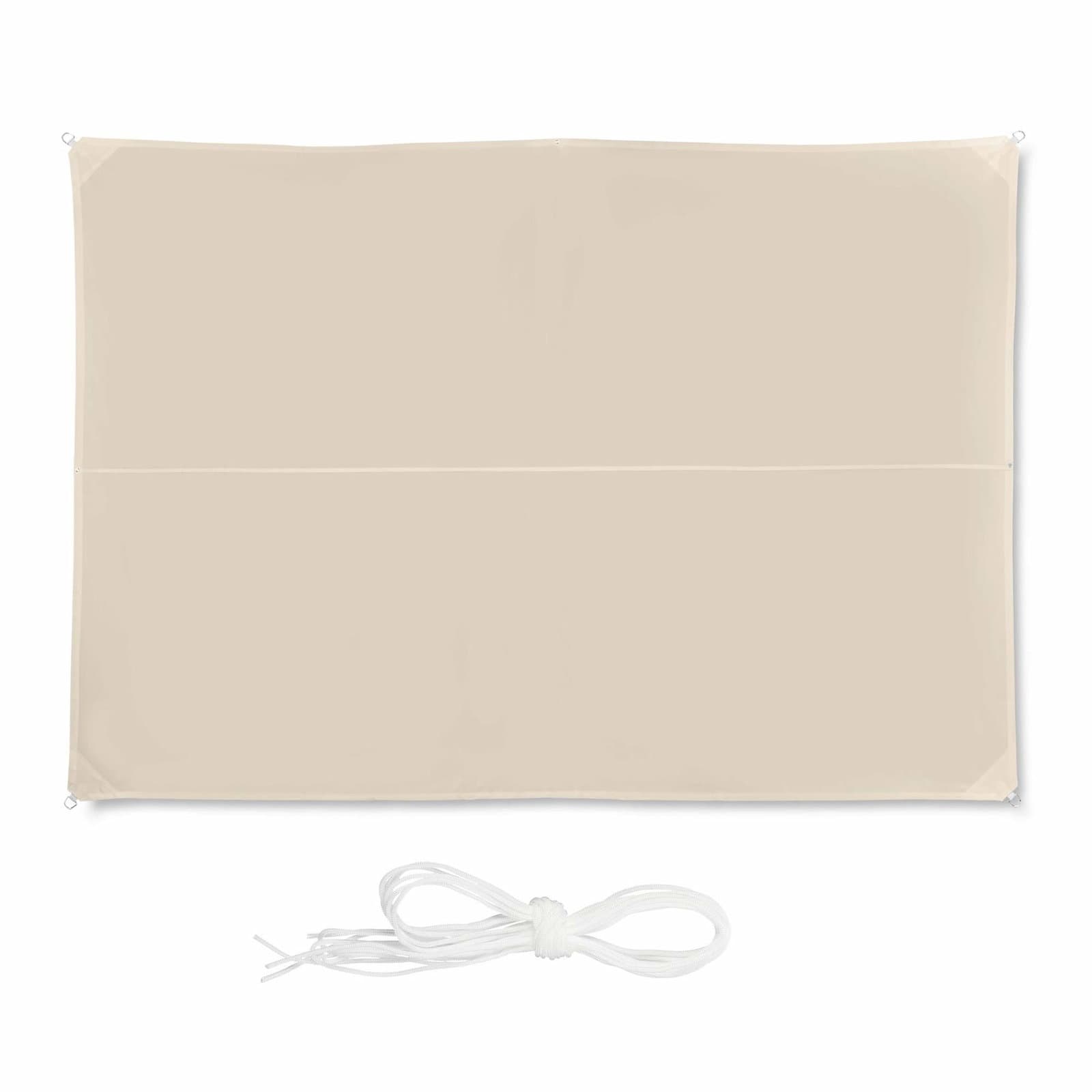Solseil rektangulær beige