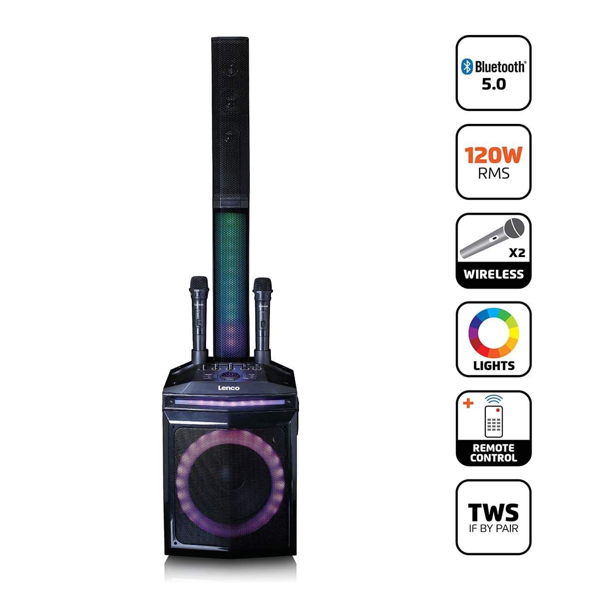 Festhøyttaler med subwoofer, Bluetooth, 120 W RMS