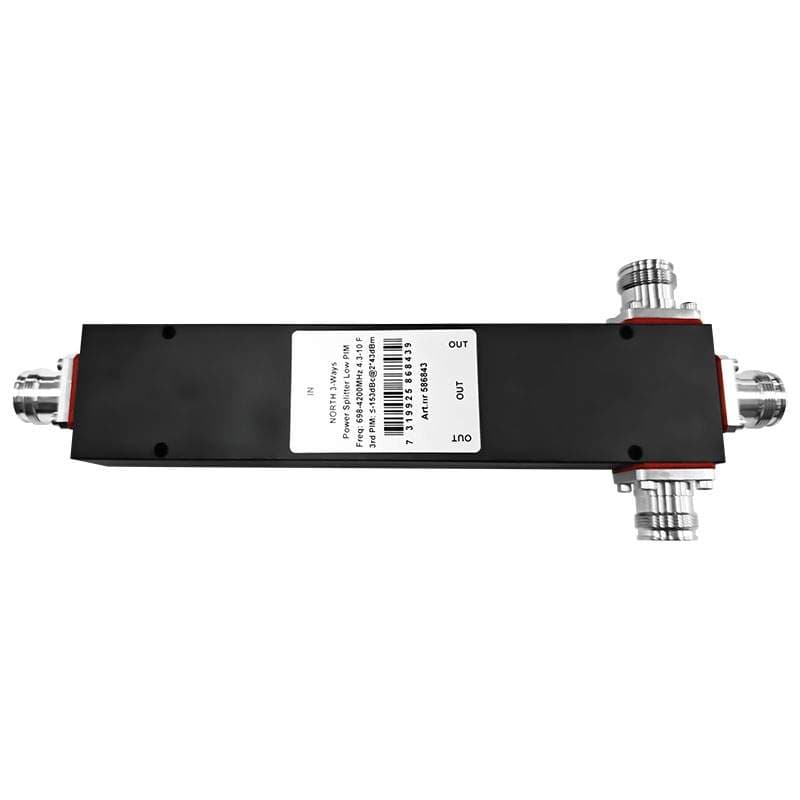 3-veis strømsplitter 698–4200 MHz, lav PIM, IP65