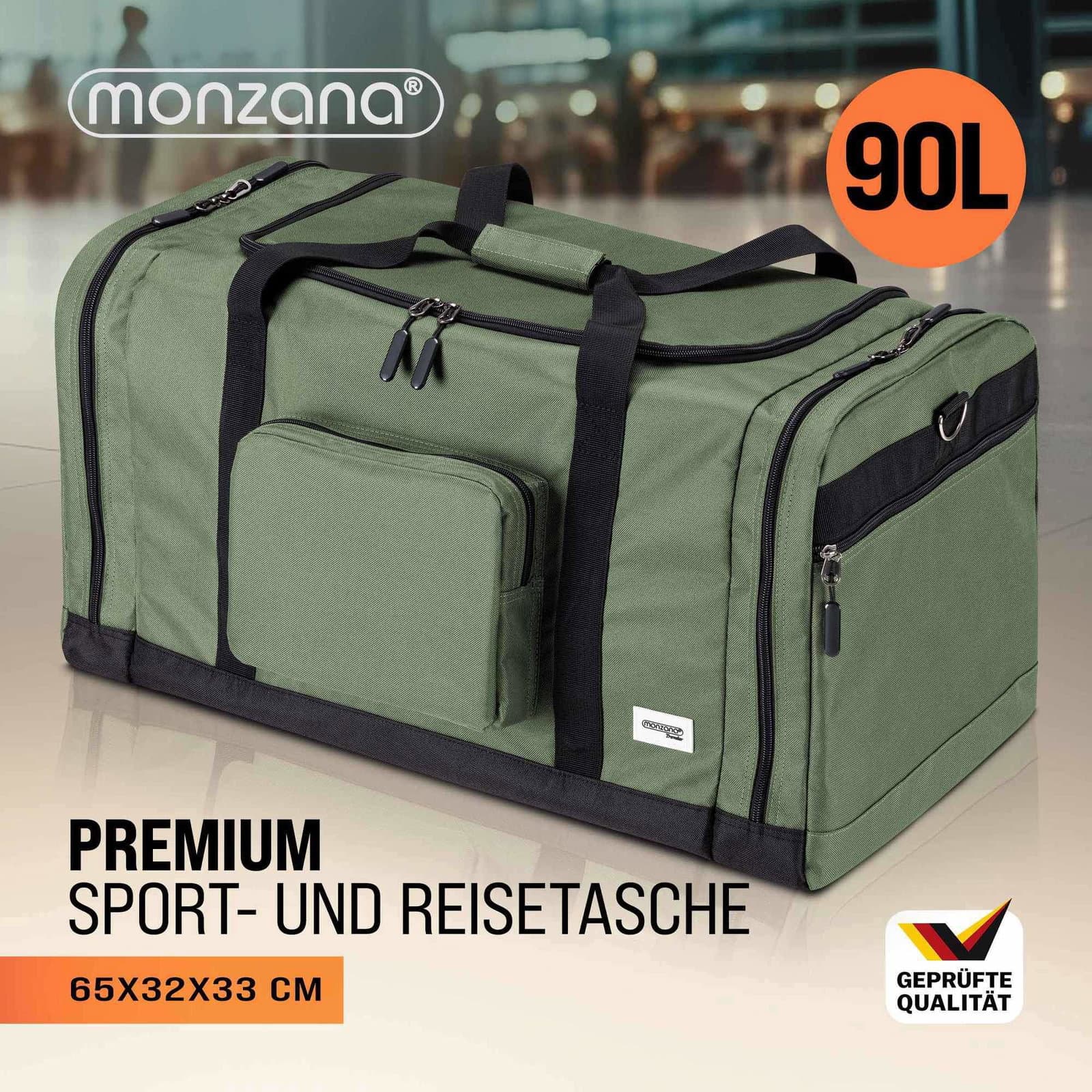Grønn 90L reiseveske – Romslig med flere rom view 2