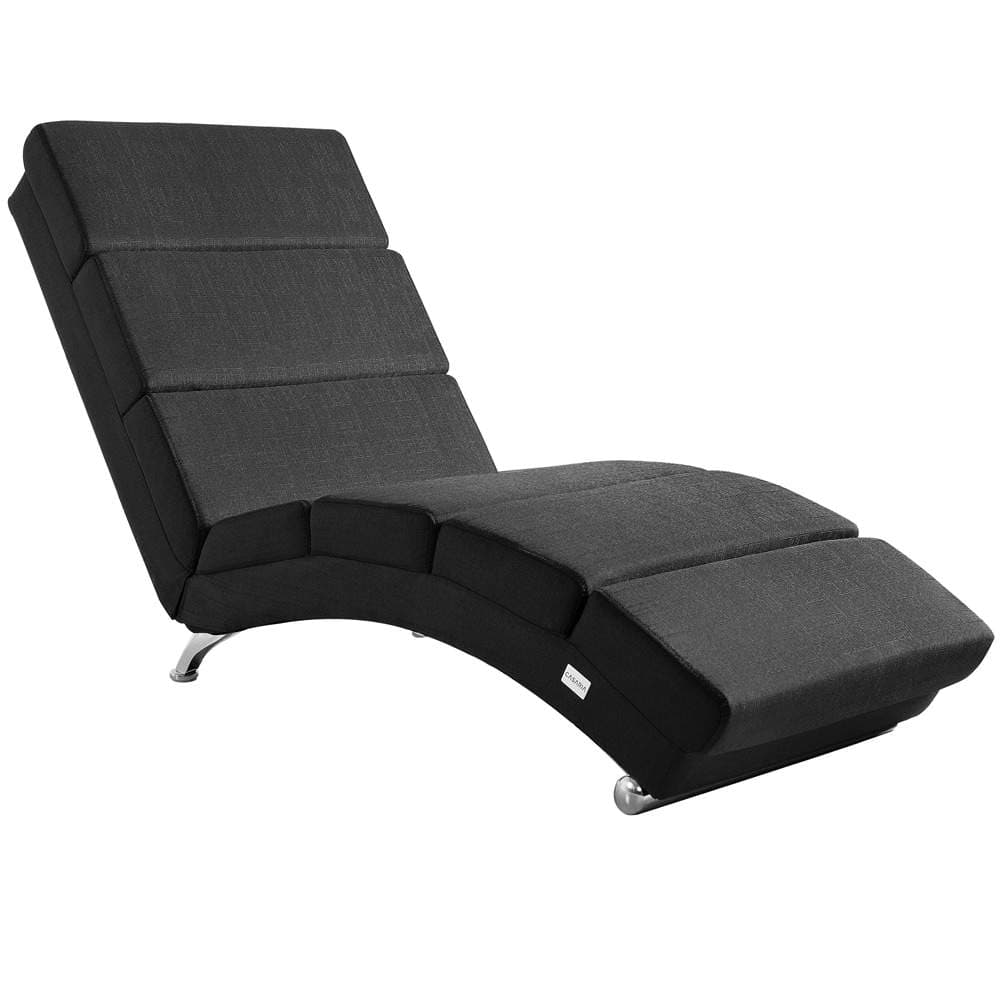 Sjeselong med ergonomisk høy rygg – antrasitt stoff view 2