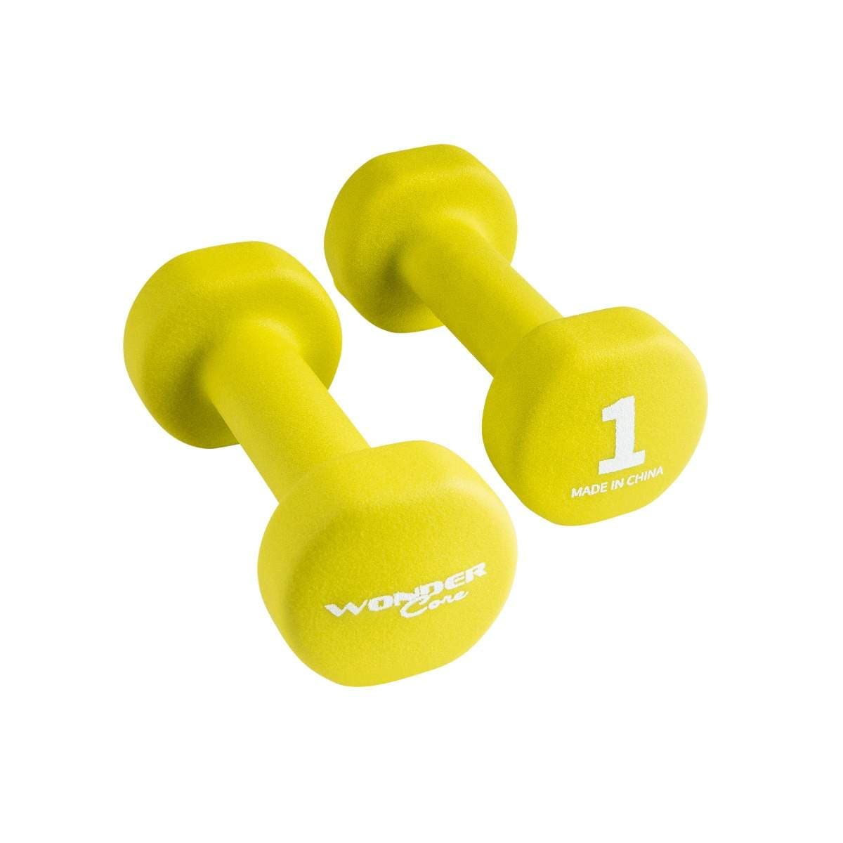 Neopren hantlersett – 1 kg, sklisikker, rullesikker