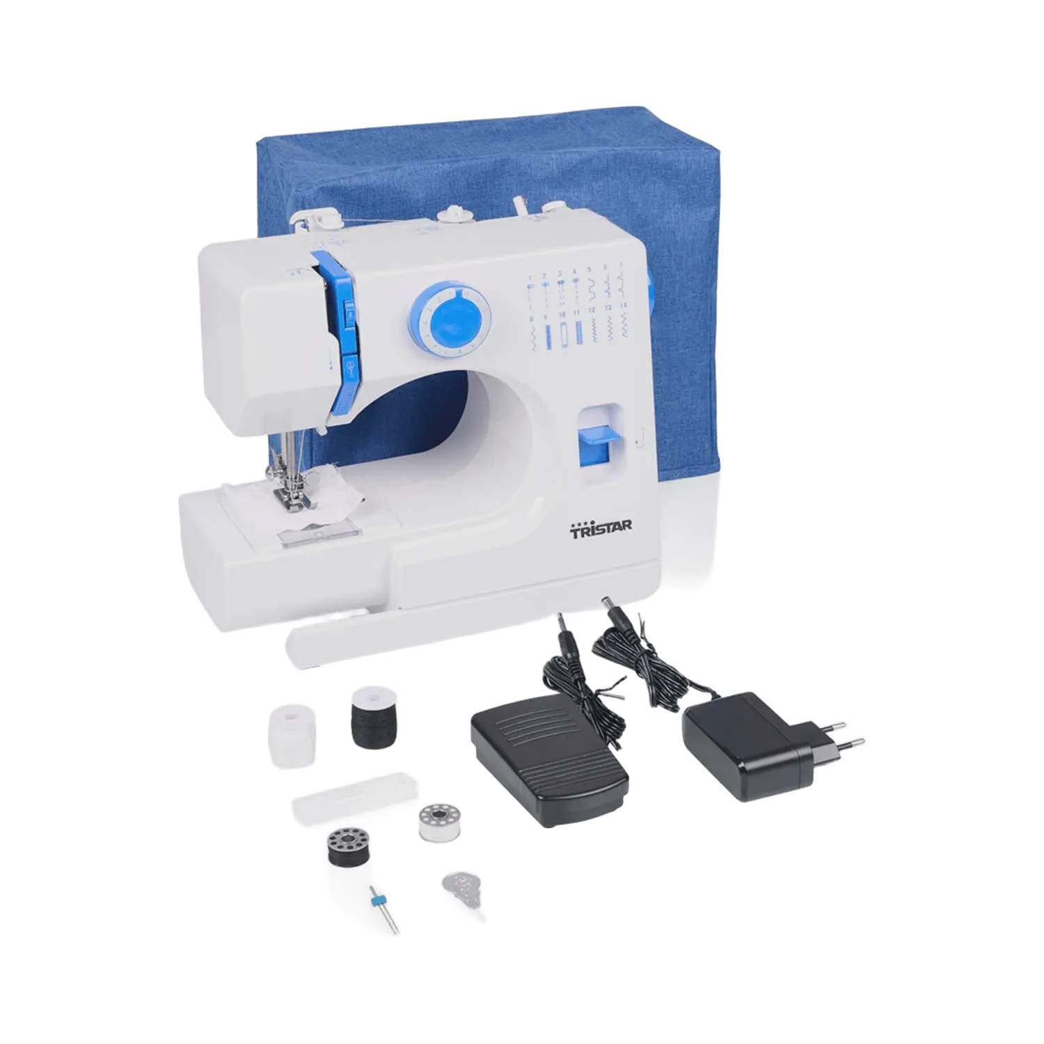 Symaskin med 14 sting, LED-lys, friarm