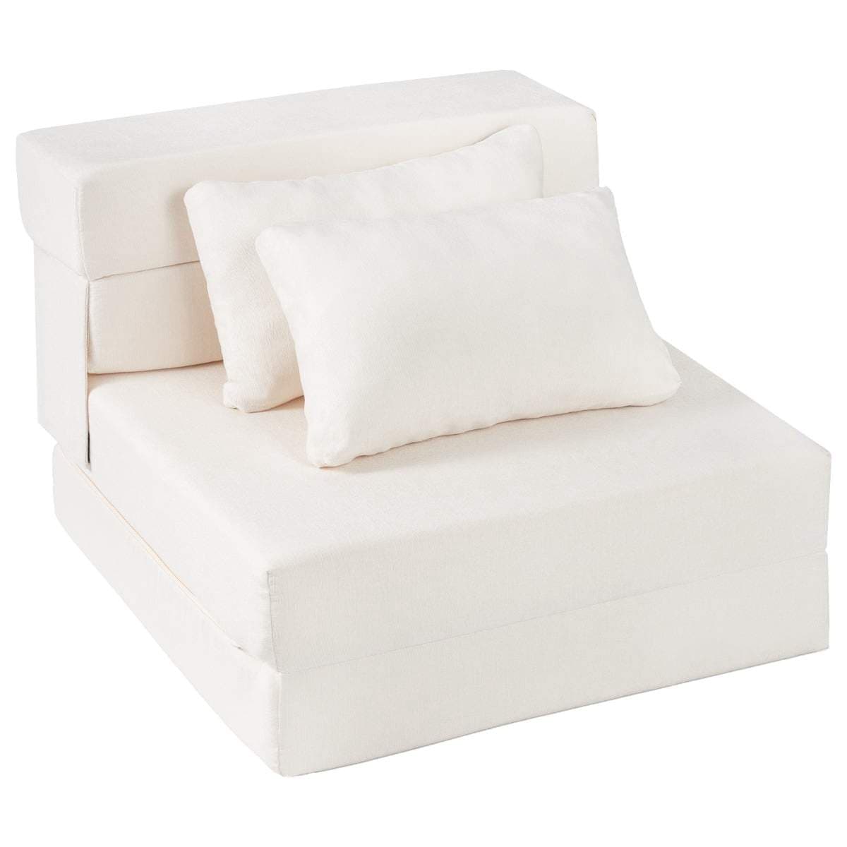 Konvertibel chenille-sovesofa – 3-i-1 med puter