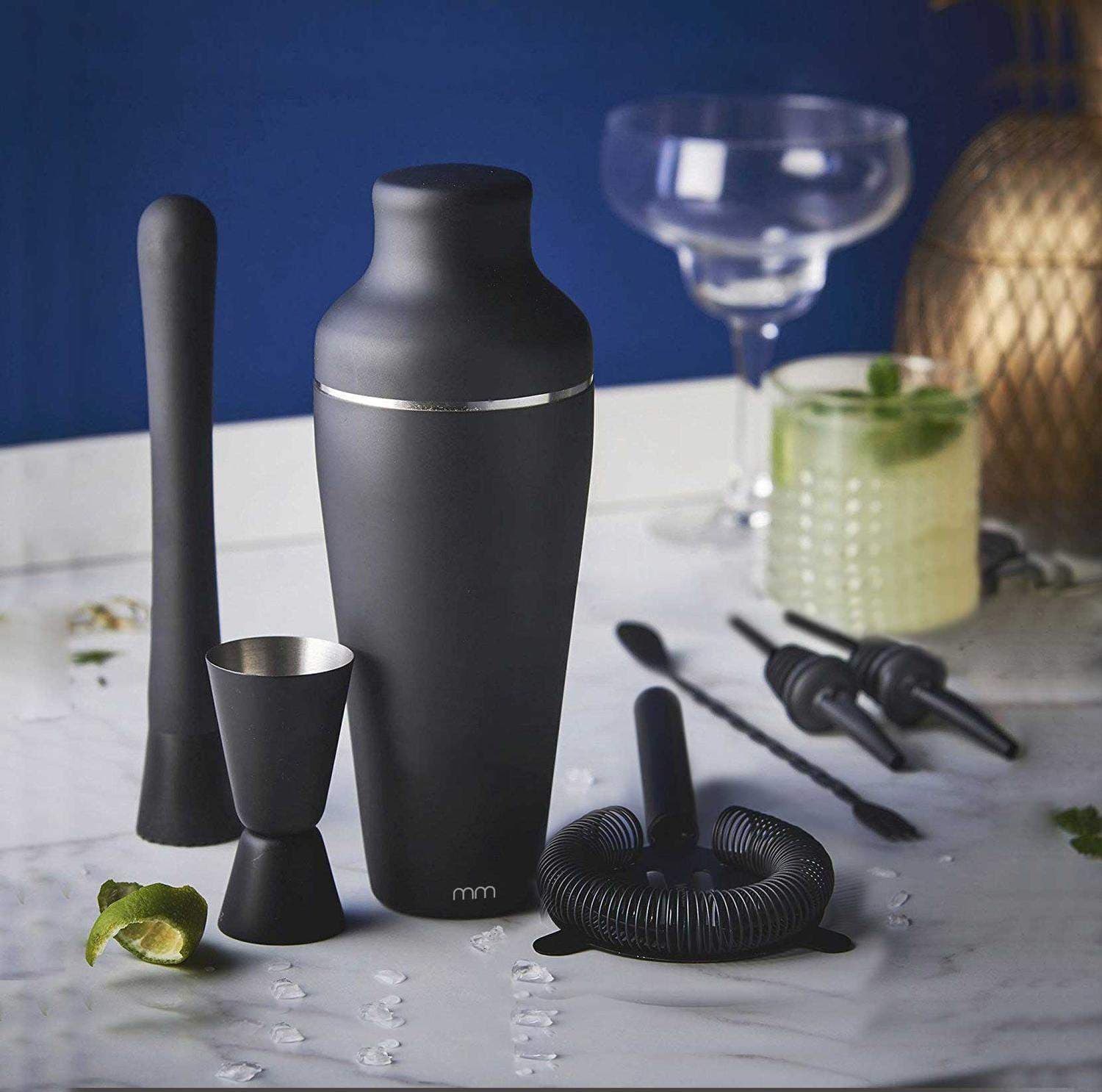 Cocktail Shaker Sett - Matt Svart
