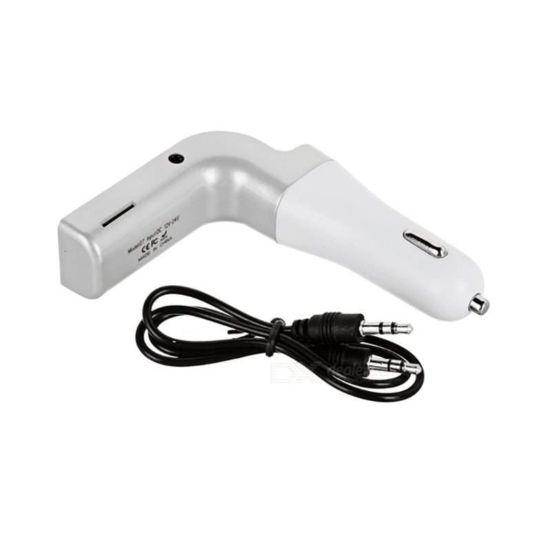 FM-sender Bluetooth-tilkobling 4-i-1, Sølv view 2
