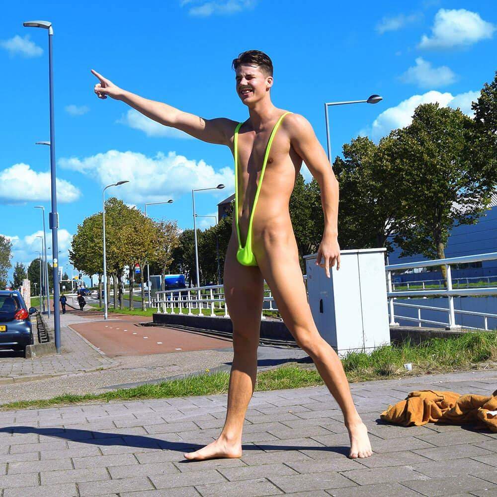 Borat, Mankini - Neongrønn