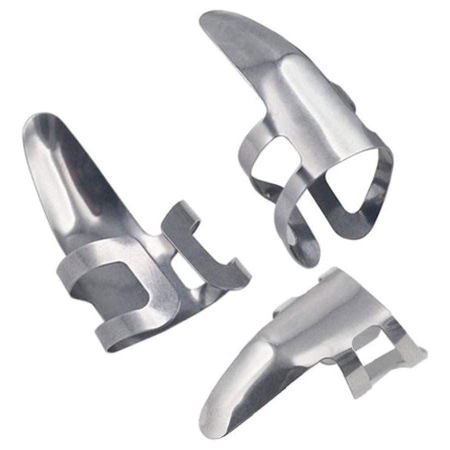 3x fingerplekter for gitar - rustfritt stål
