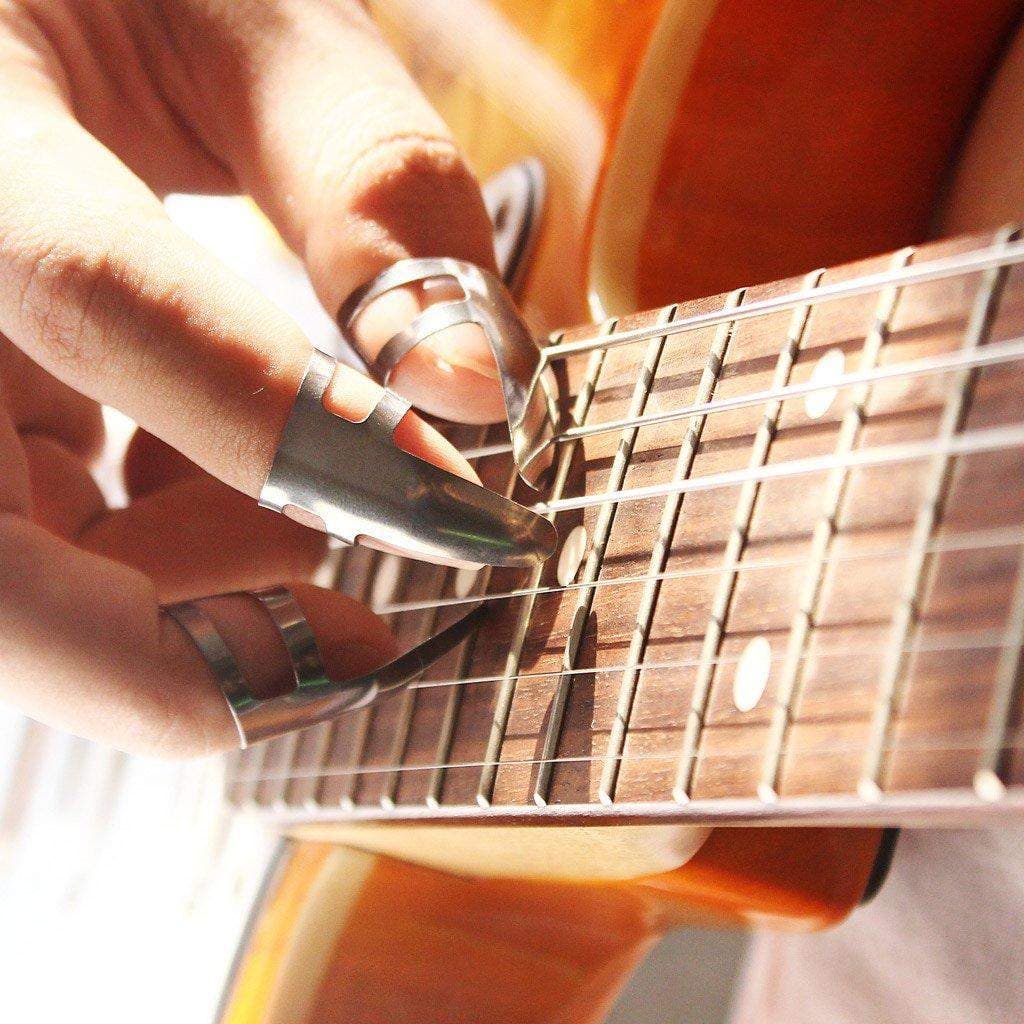3x fingerplekter for gitar - rustfritt stål view 2