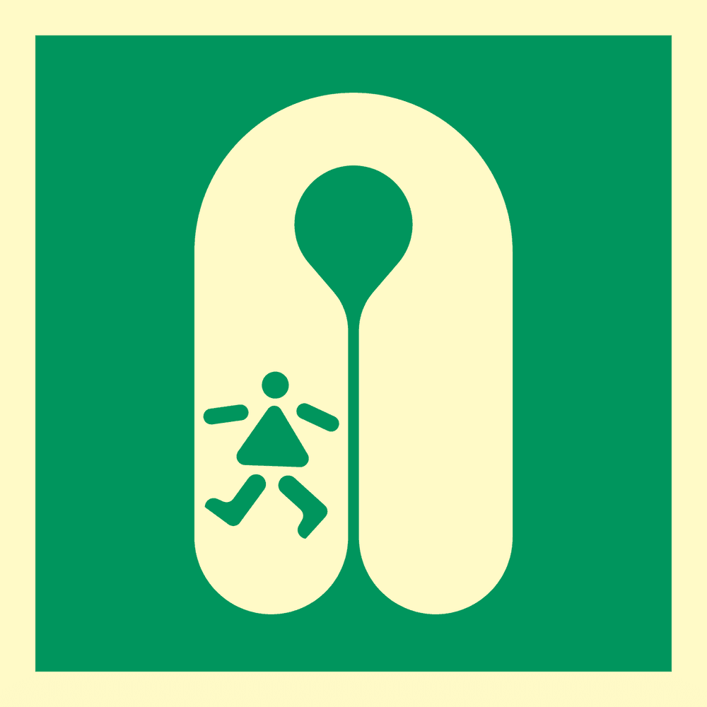 Child´s lifejacket  - Etterlysende plast HI150 - 150 x 150 mm