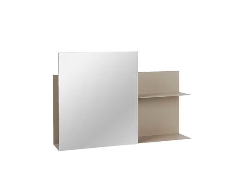 Broste Copenhagen Svante vegghylle med speil - beige