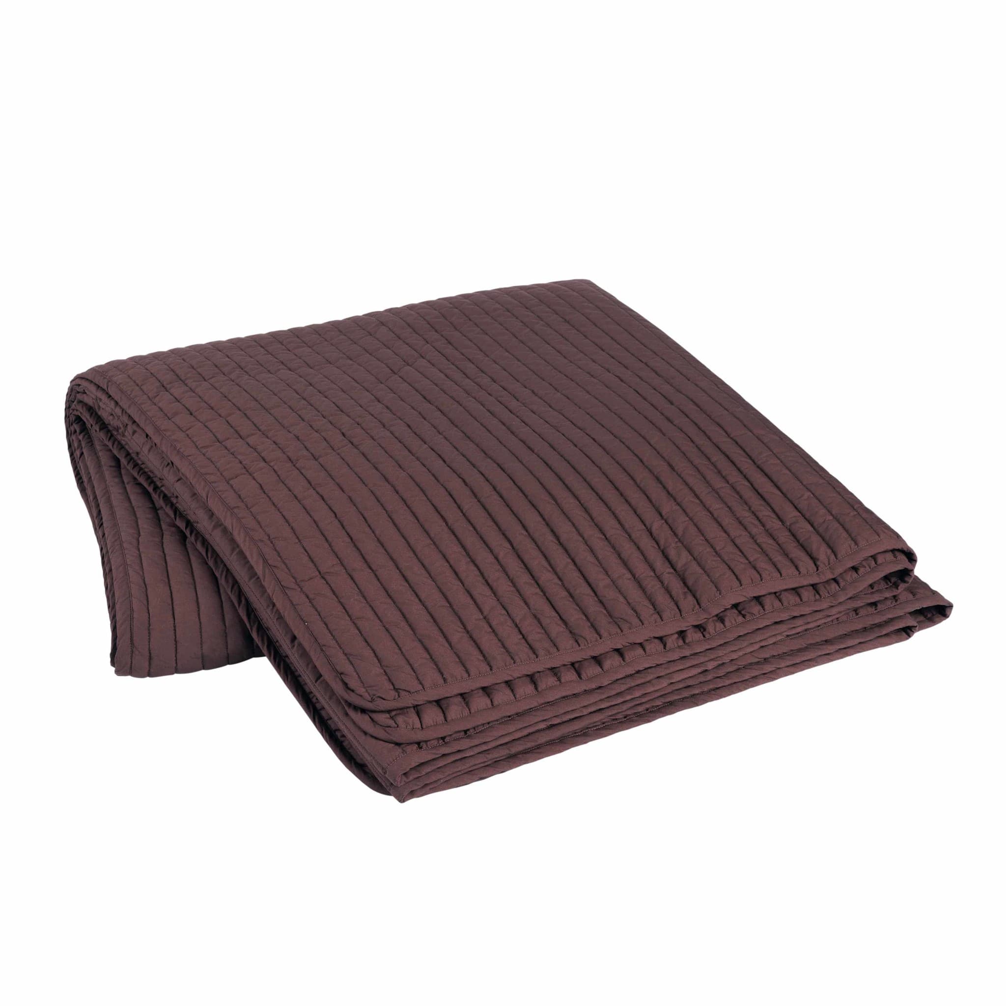 Broste Copenhagen Sena aubergine sengeteppe - 240x260cm