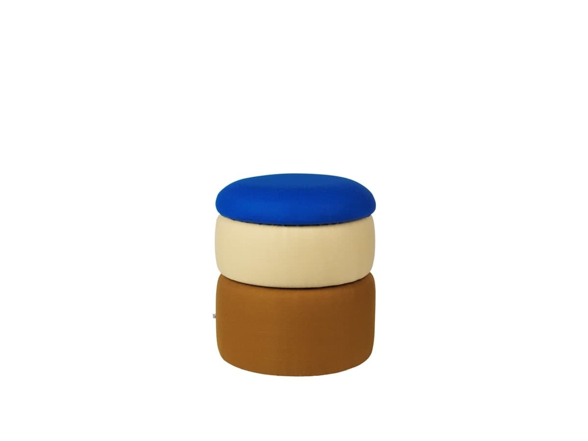 Broste Copenhagen Dampuff blå/sand/oker Ø38cm - 31001143