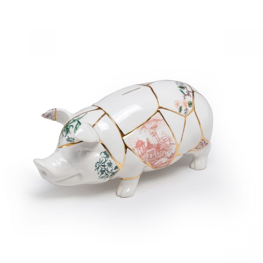 Seletti Kintsugi Piggy sparebøsse - 09942