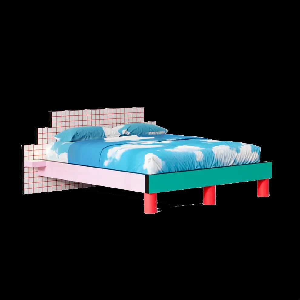 Seletti Superbed rød rutenettseng