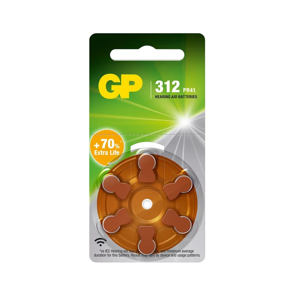 GP BATTERIES GP ZA 312-D6 / PR41 GPZA312-D6 Tilsvarer: N/A