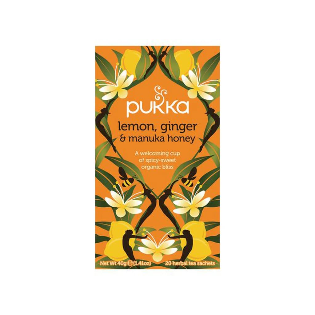 Pukka Pukka Lemon, ginger & Manuka Honey teposer 20-pakning 5060229011534 Tilsvarer: N/A
