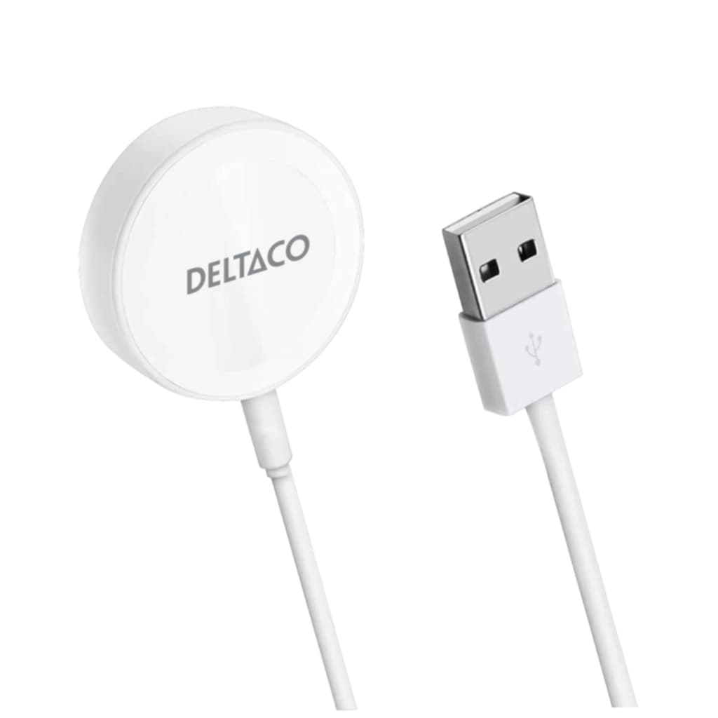 DELTACO Deltaco lader til Apple Watch, USB-A, 1 m 7333048060242 Tilsvarer: N/A