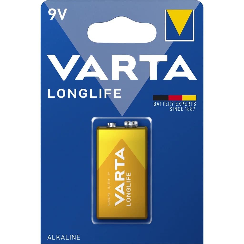 Varta Varta Longlife batteri - 9V 1 Pakning 4122101411 Tilsvarer: N/A